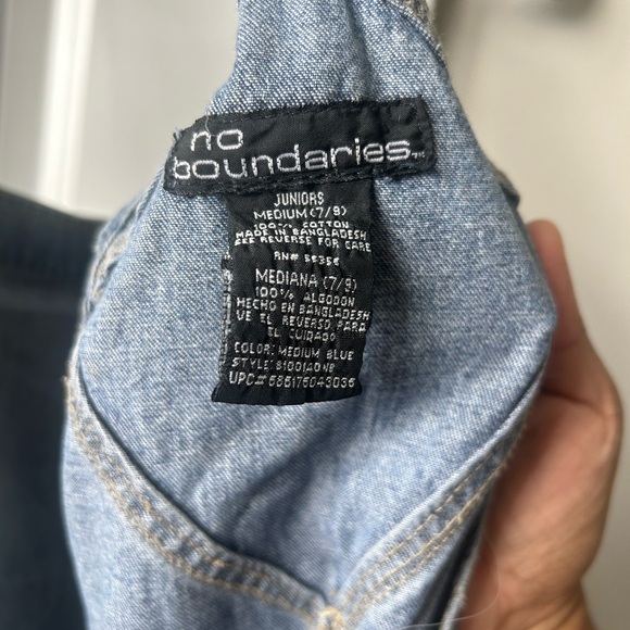 Vintage Y2K 90s Floral Embroidered Overall Shorts - Picture 5 of 5